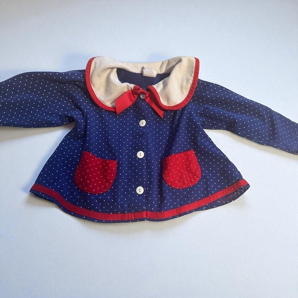 Buster Brown‎ vintage blue baby girl's shirt 24M